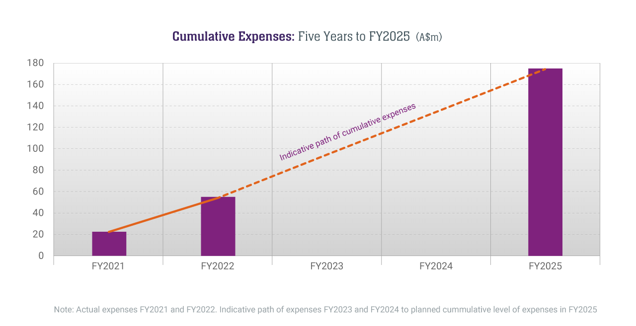 Chart: Cumulative expenses